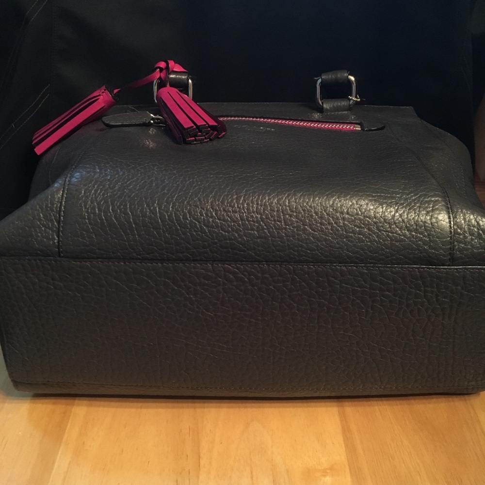 Coach Candace Carryall Berry/grey tassels+ Insert - Picture 4 of 8